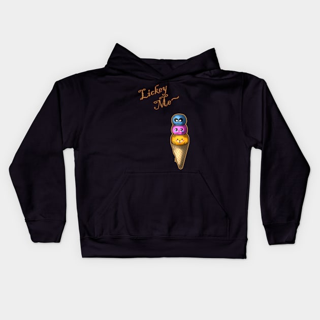 LickeyMe IceCreamWaffle Kids Hoodie by LinYue